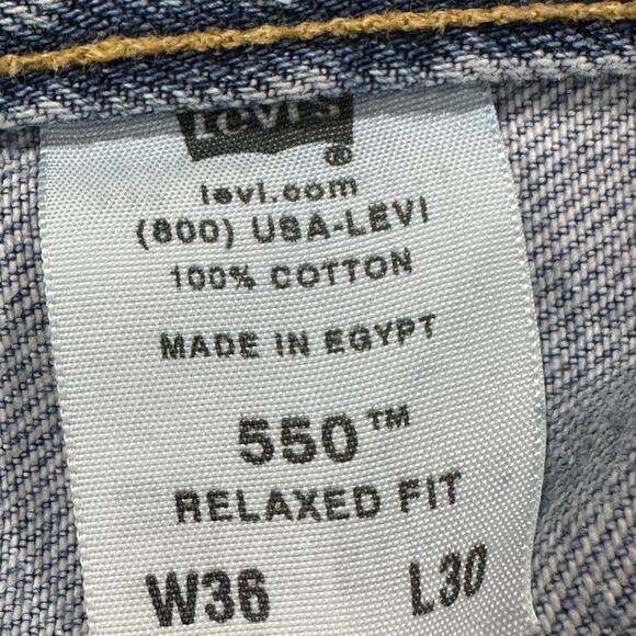Vintage Levis 550 Jeans Men Size 36 Light Blue Relaxed Fit 100% Cotton Mid Rise - Picture 10 of 10